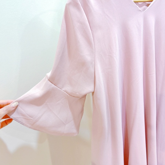 Pink flare midi dress - Picture 4 of 5